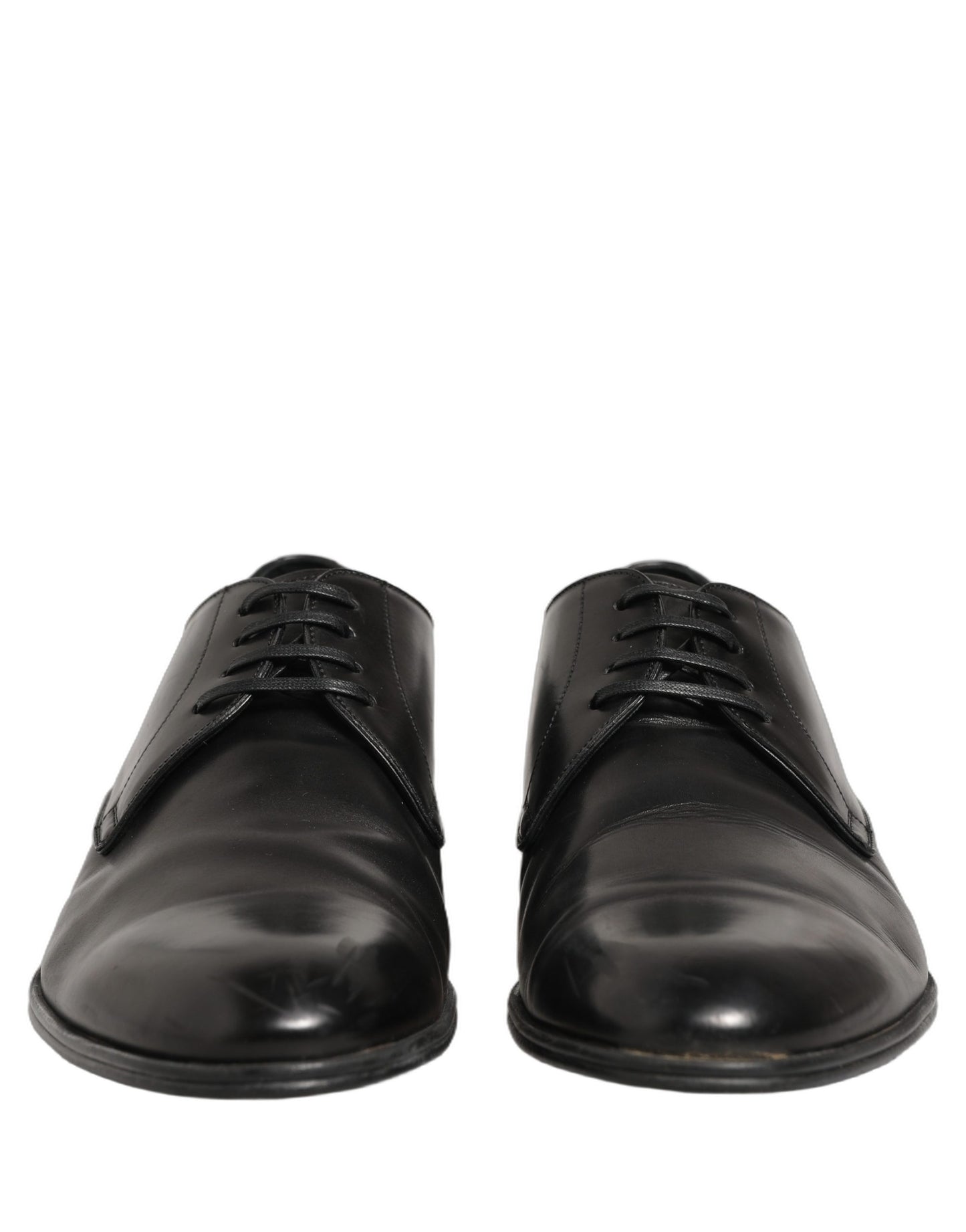 Dolce & Gabbana Black Leather Lace Up Derby Shoes