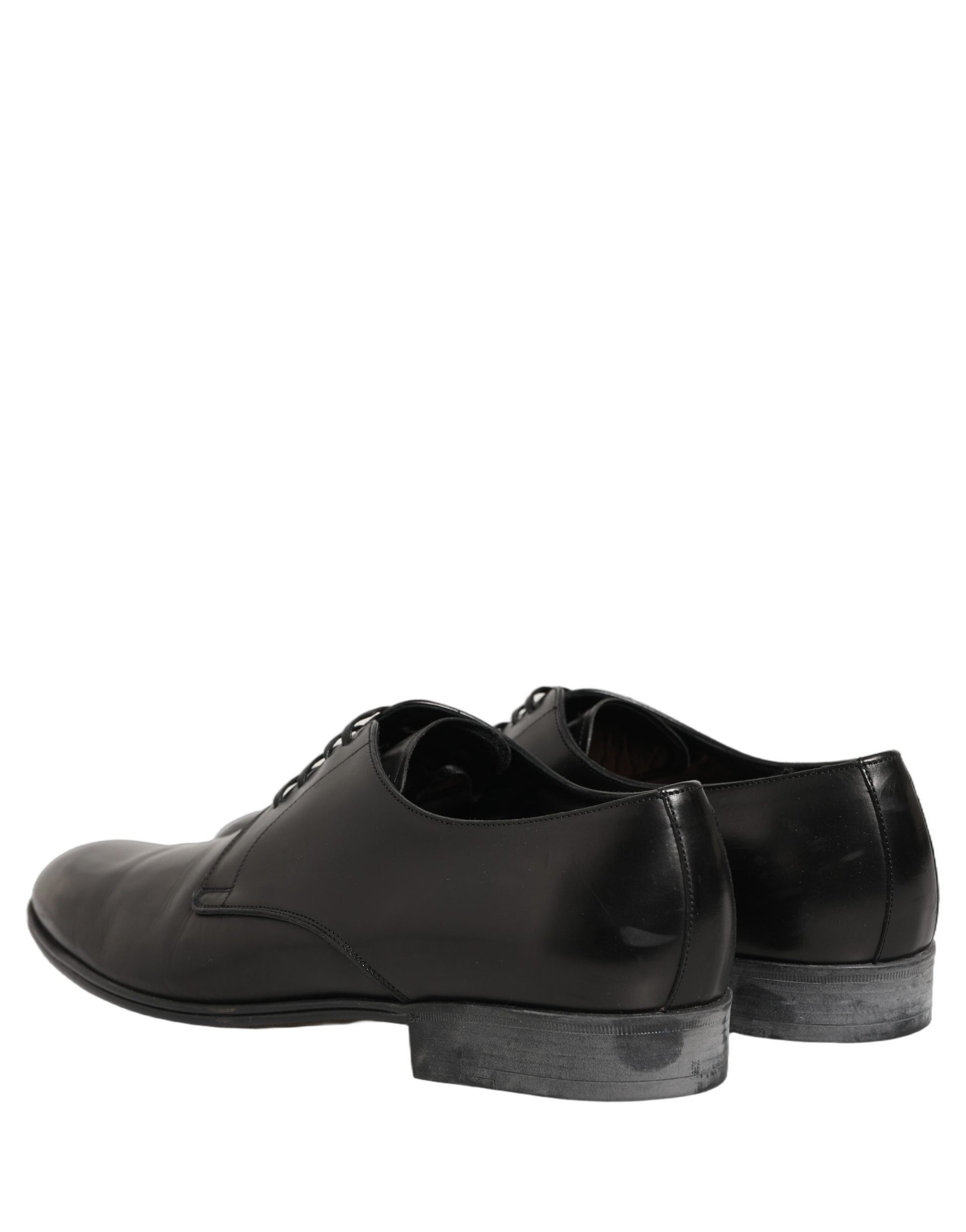 Dolce & Gabbana Black Leather Lace Up Derby Shoes