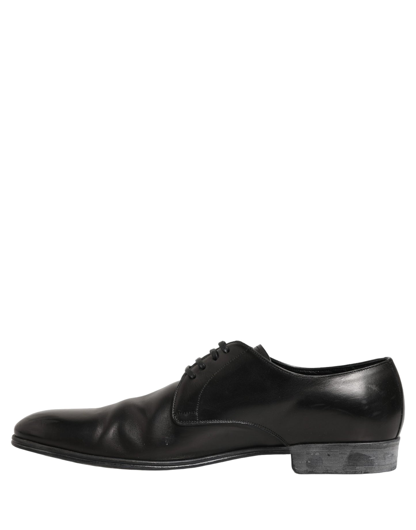Dolce & Gabbana Black Leather Lace Up Derby Shoes