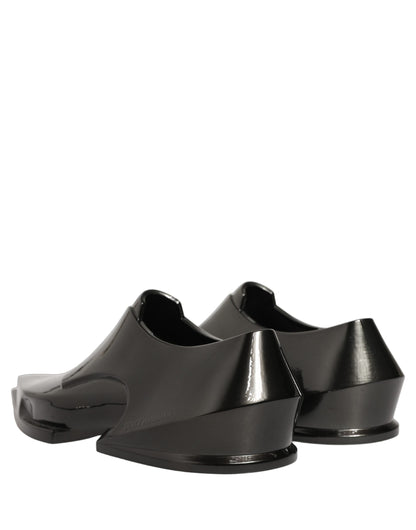 Dolce & Gabbana Shiny Black Slip On Plastic Dress Shoes
