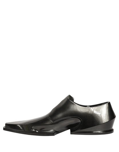 Dolce & Gabbana Shiny Black Slip On Plastic Dress Shoes