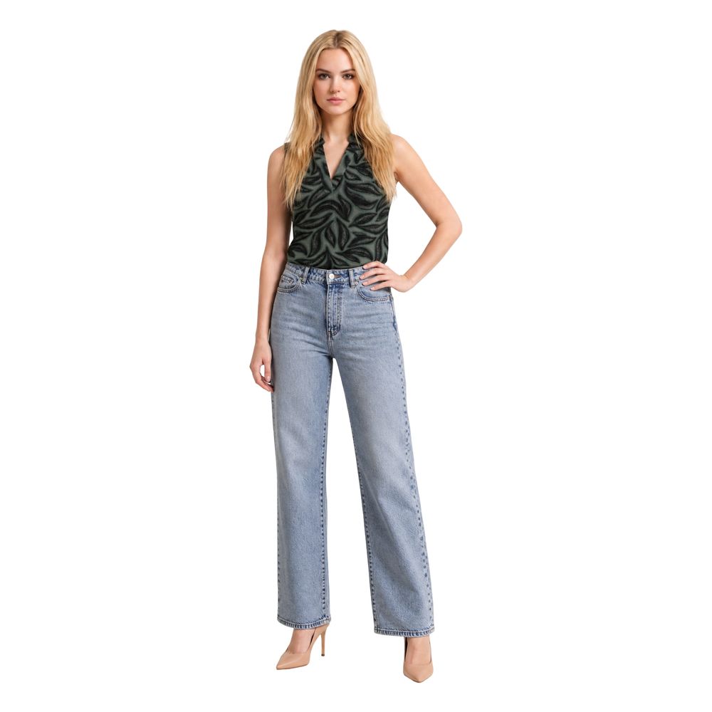Street One Bicolor Viscose Tank Top with Collar - Model 325290