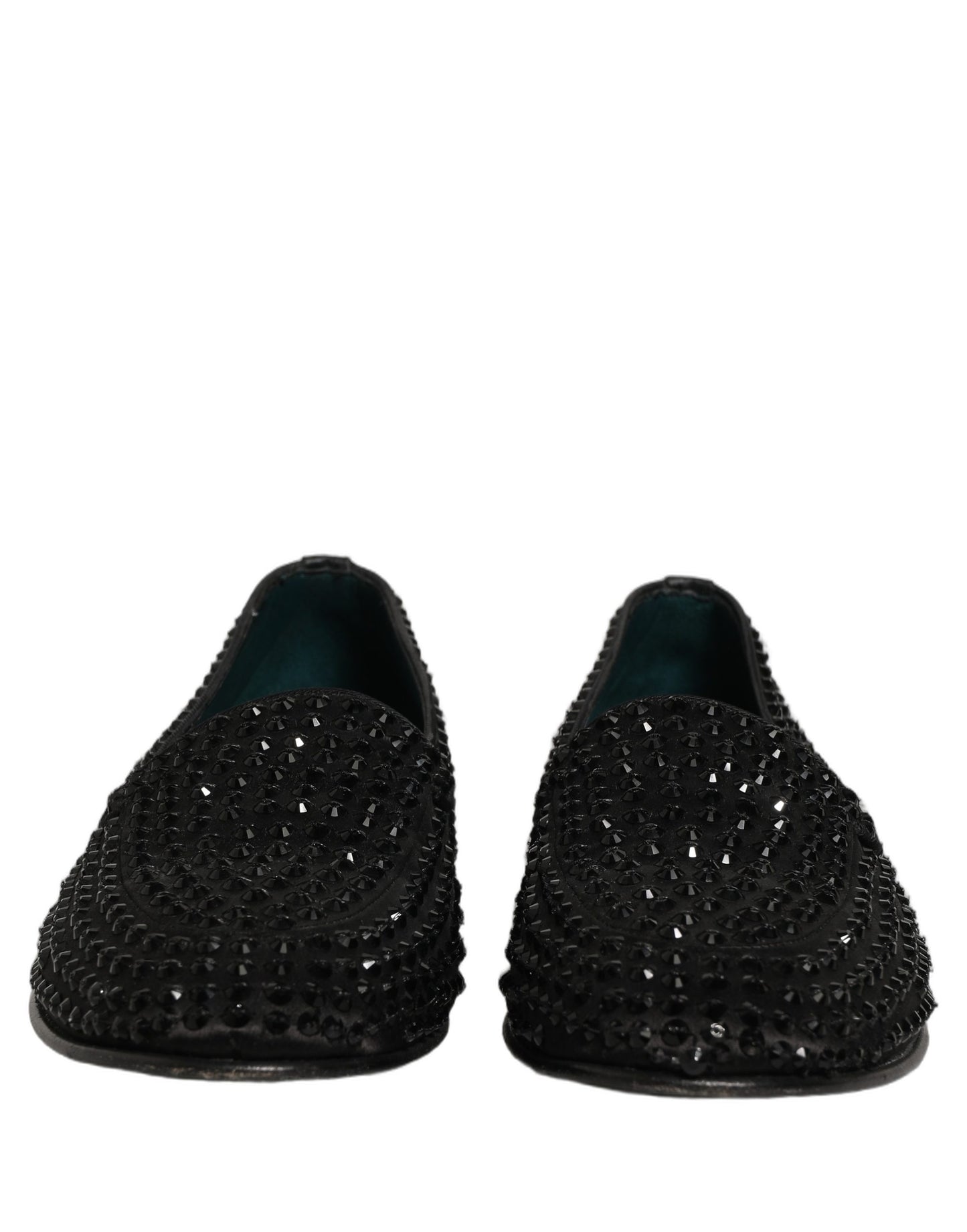 Dolce & Gabbana Black Rhinestone Embellished Loafers