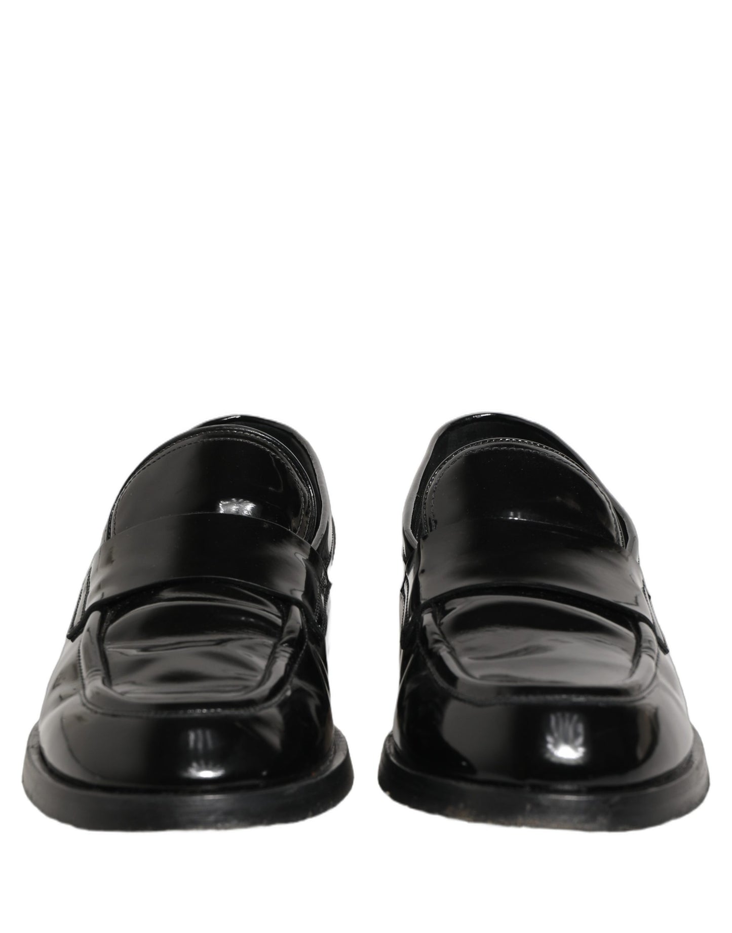 Dolce & Gabbana Black Leather Formal Men Dress Loafers Shoes