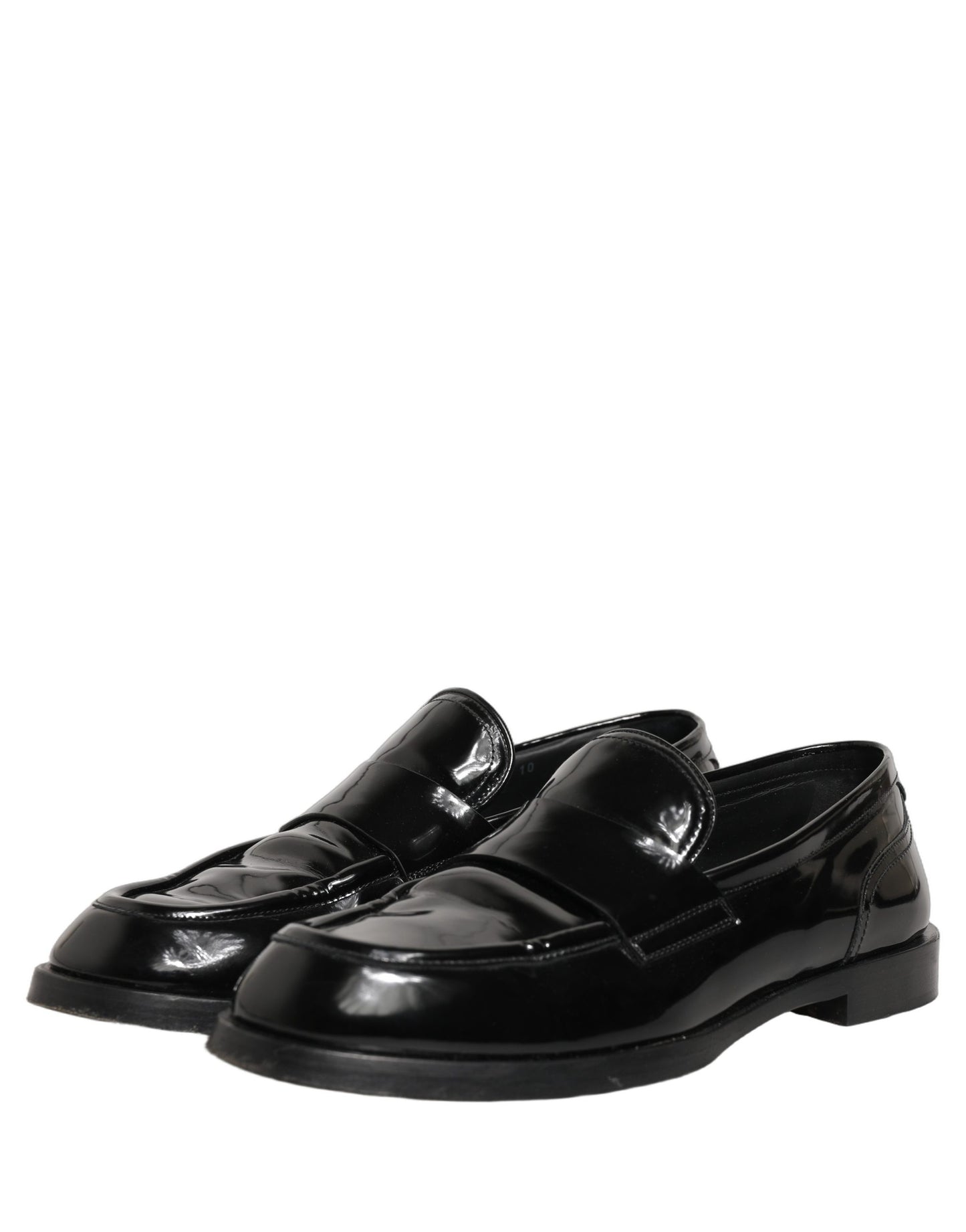 Dolce & Gabbana Black Leather Formal Men Dress Loafers Shoes