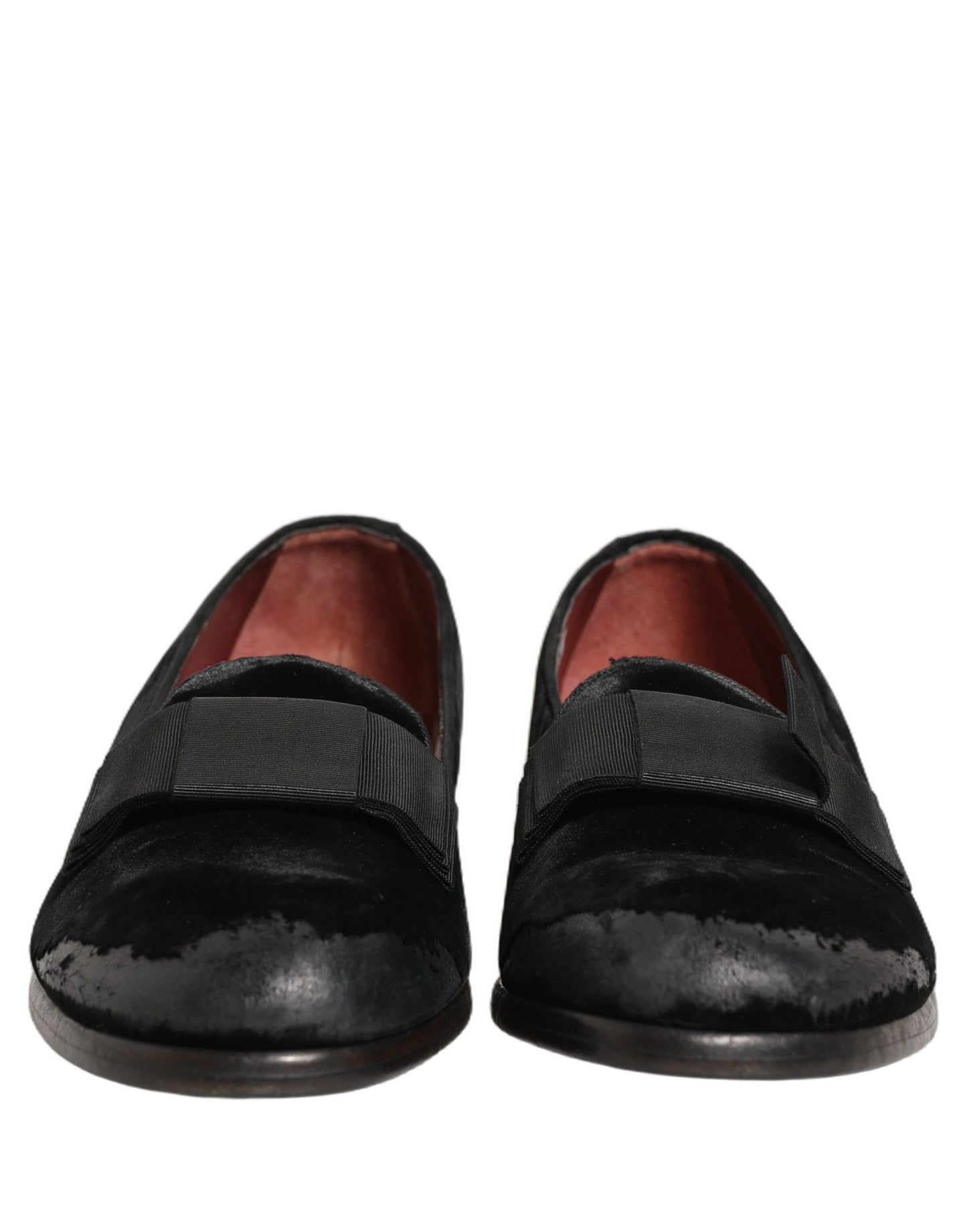 Dolce & Gabbana Black Velvet Loafers for Men
