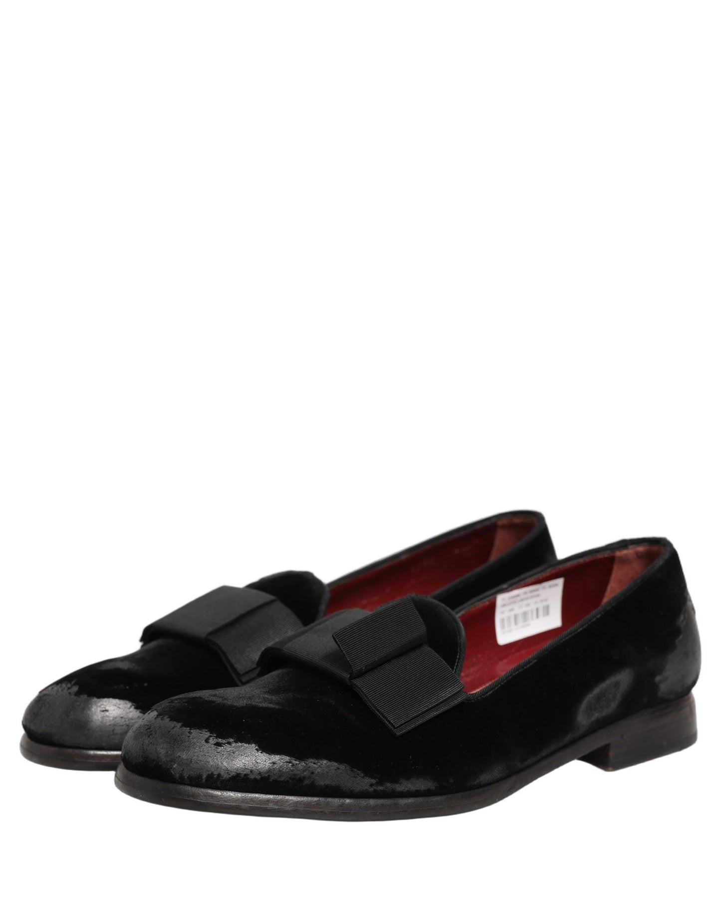 Dolce & Gabbana Black Velvet Loafers for Men