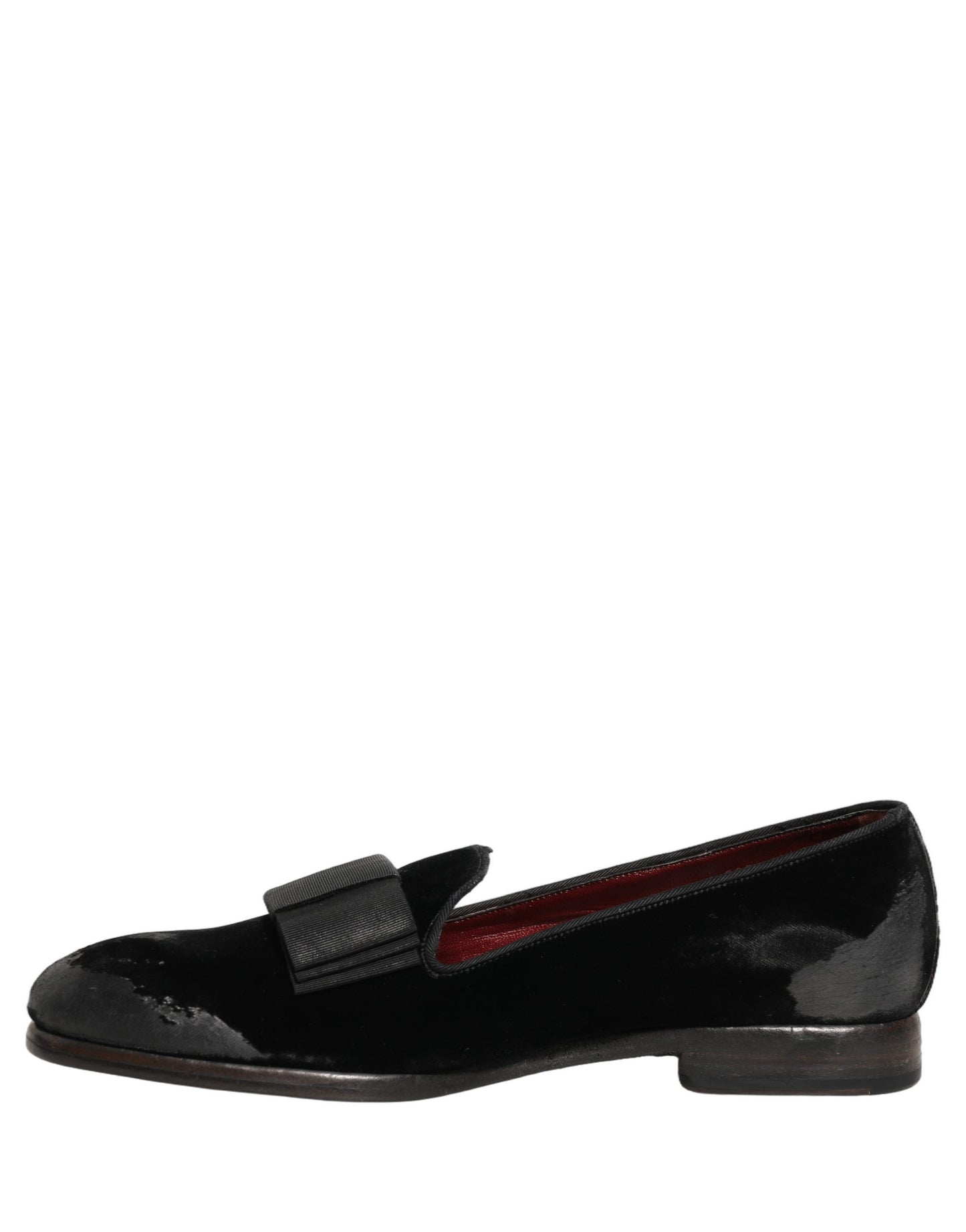 Dolce & Gabbana Black Velvet Loafers for Men