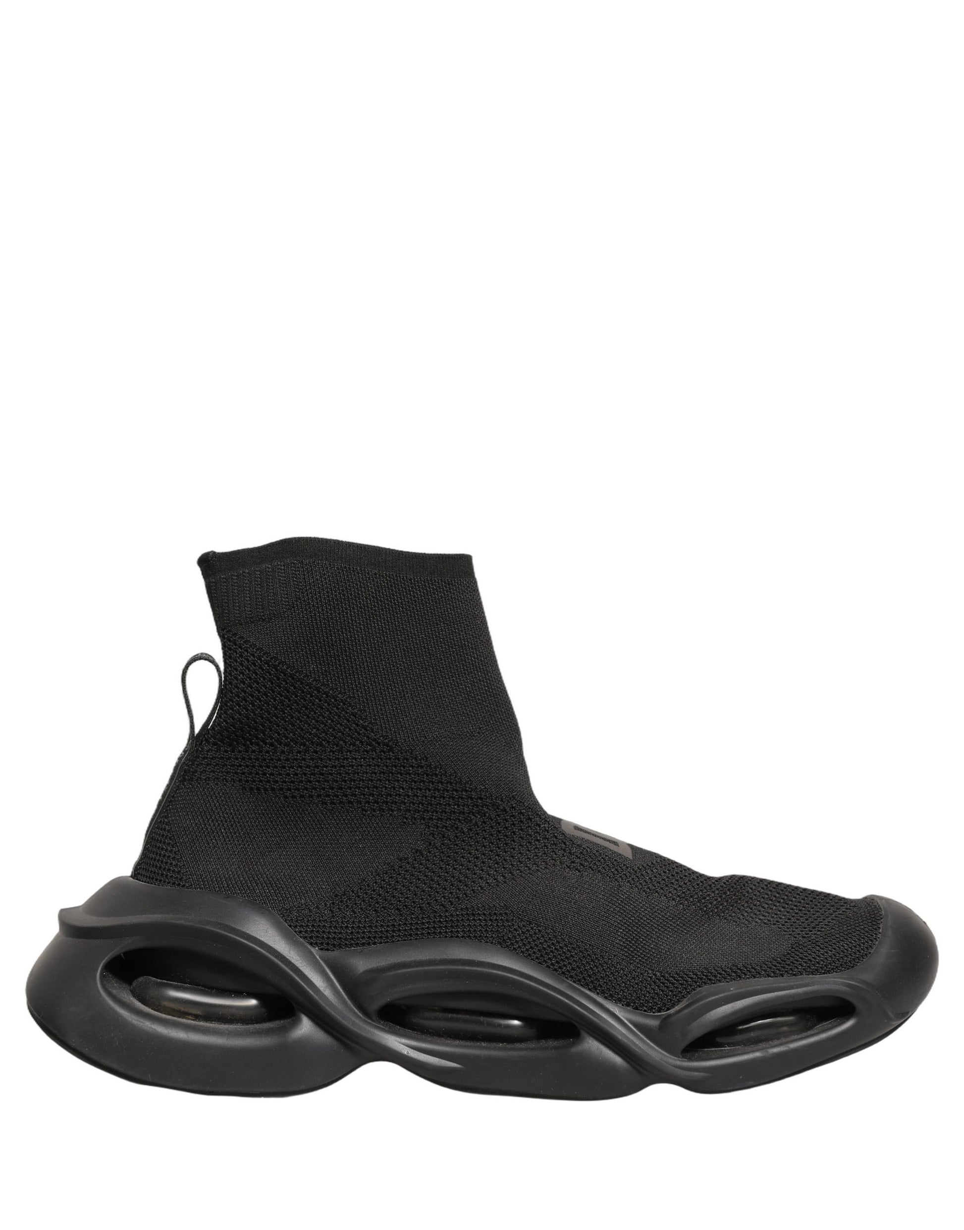 Dolce & Gabbana Black Slip On Wave Socks Men Sneakers
