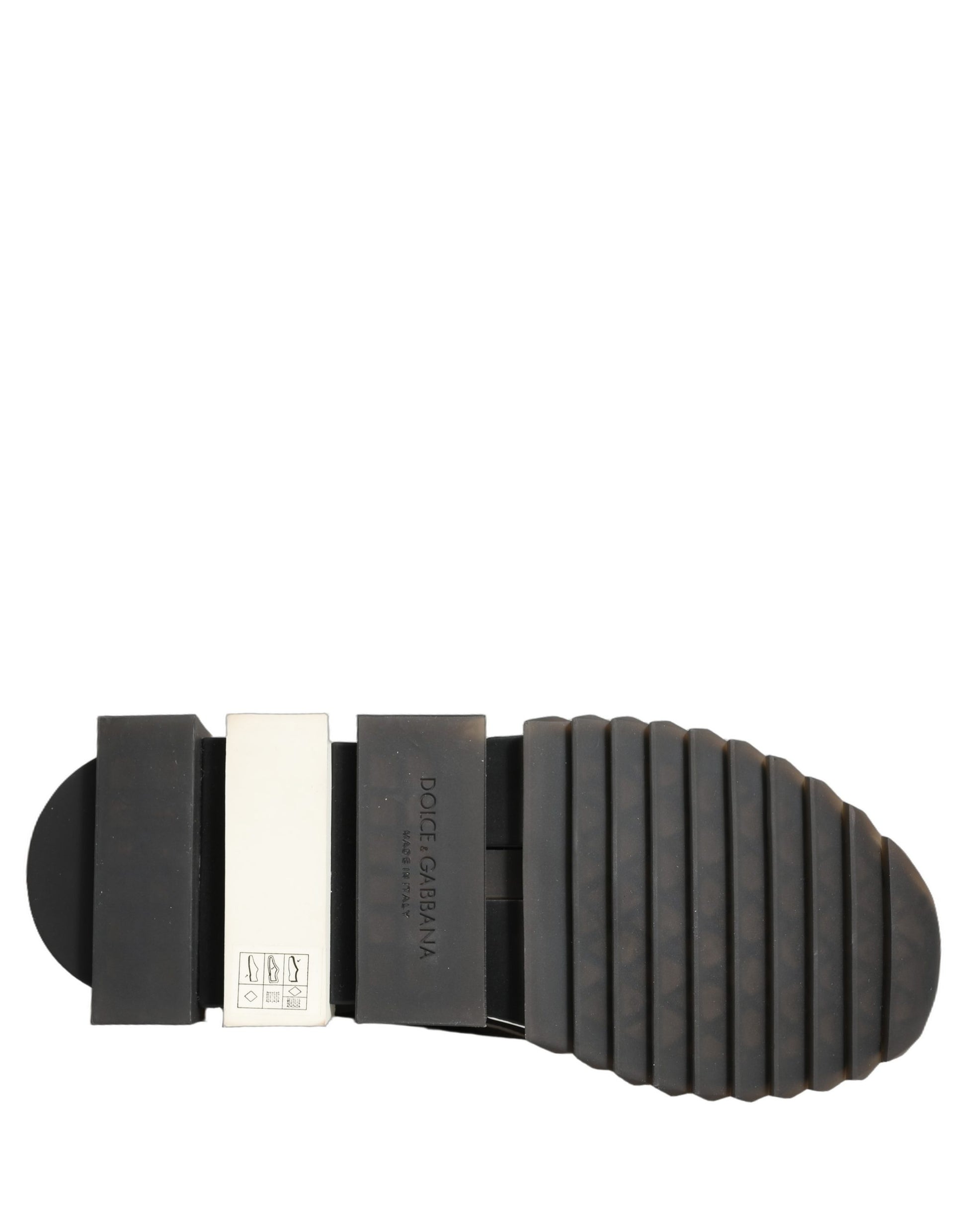 Dolce & Gabbana Black White Sorrento Slip-On Logo Sneakers