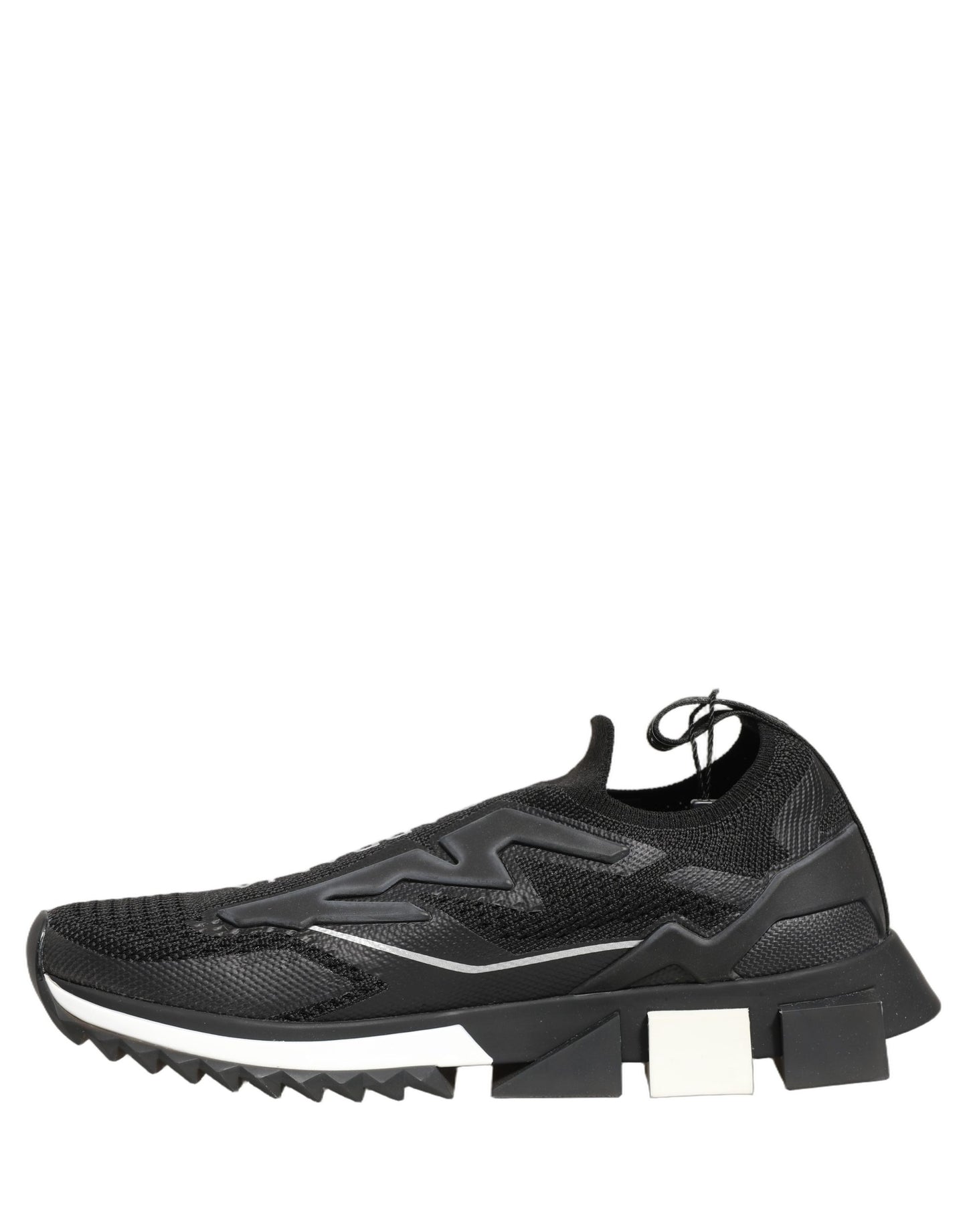Dolce & Gabbana Black White Sorrento Slip-On Logo Sneakers