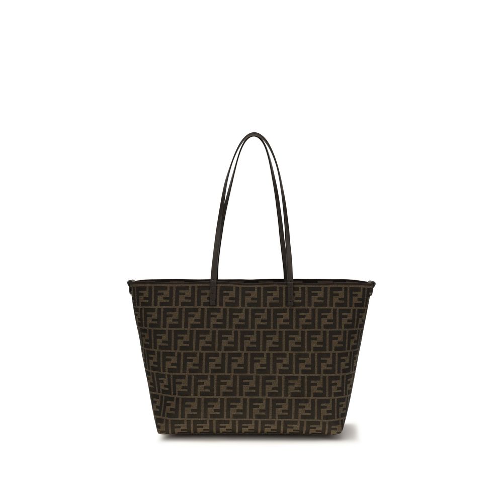 Fendi Brown Roll Medium Shopping Bag