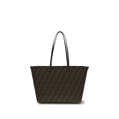 Fendi Brown Roll Medium Shopping Bag