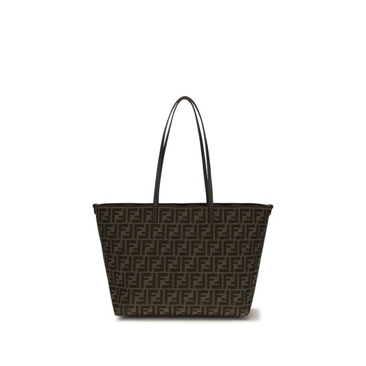 Fendi Brown Roll Medium Shopping Bag