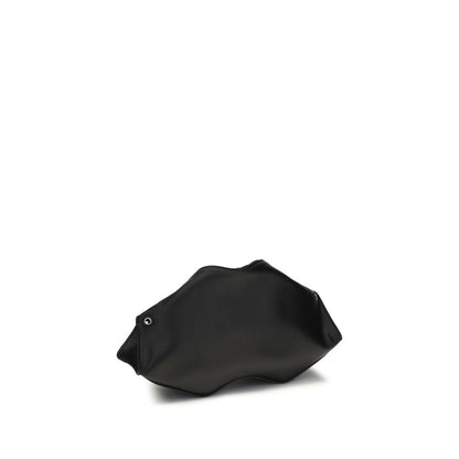 Alexander McQueen Black Calf Leather Manta Clutch Bag