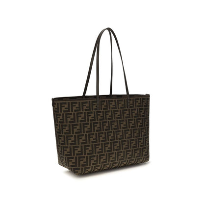 Fendi Brown Roll Medium Shopping Bag