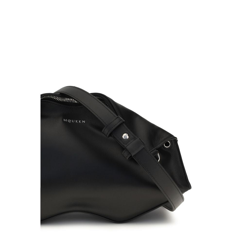 Alexander McQueen Black Calf Leather Manta Clutch Bag