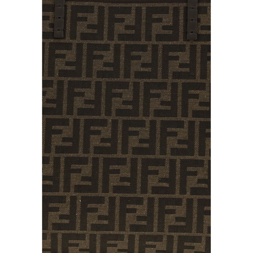 Fendi Brown Roll Medium Shopping Bag