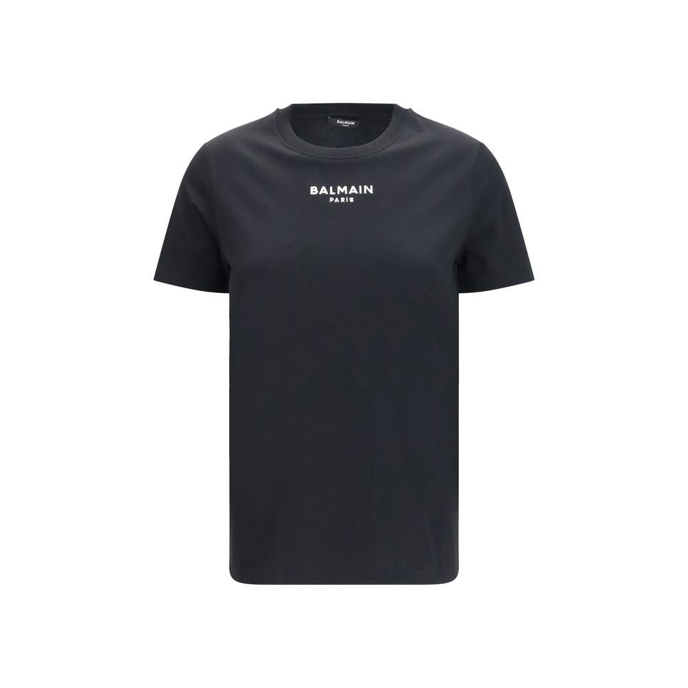 Balmain Black Cotton Logo T-Shirt