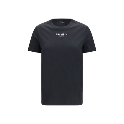 Balmain Black Cotton Logo T-Shirt