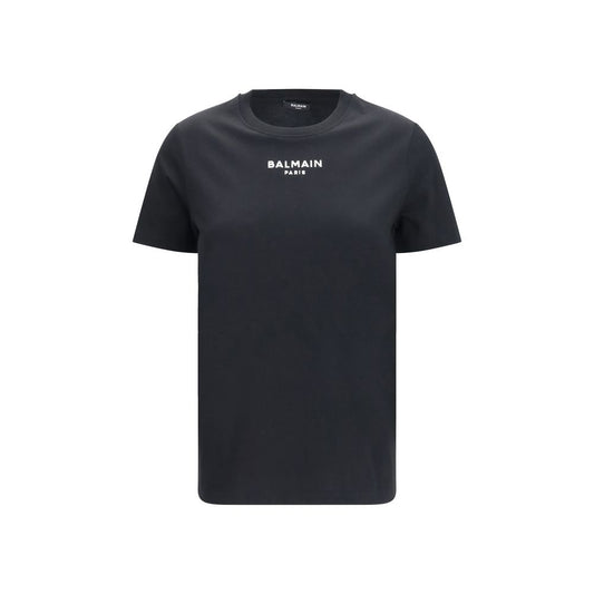 Balmain Black Cotton Logo T-Shirt