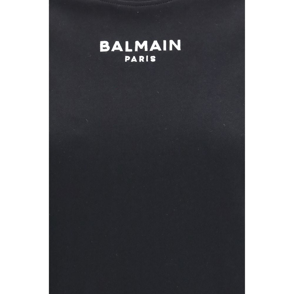 Balmain Black Cotton Logo T-Shirt
