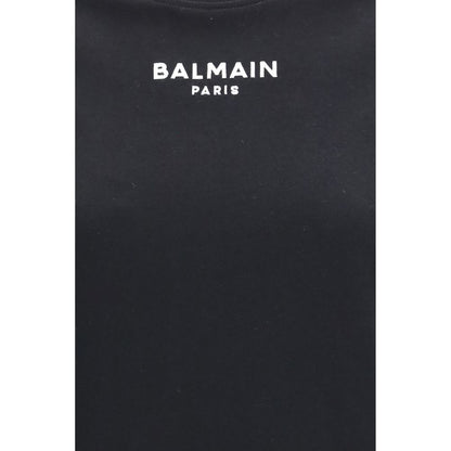 Balmain Black Cotton Logo T-Shirt