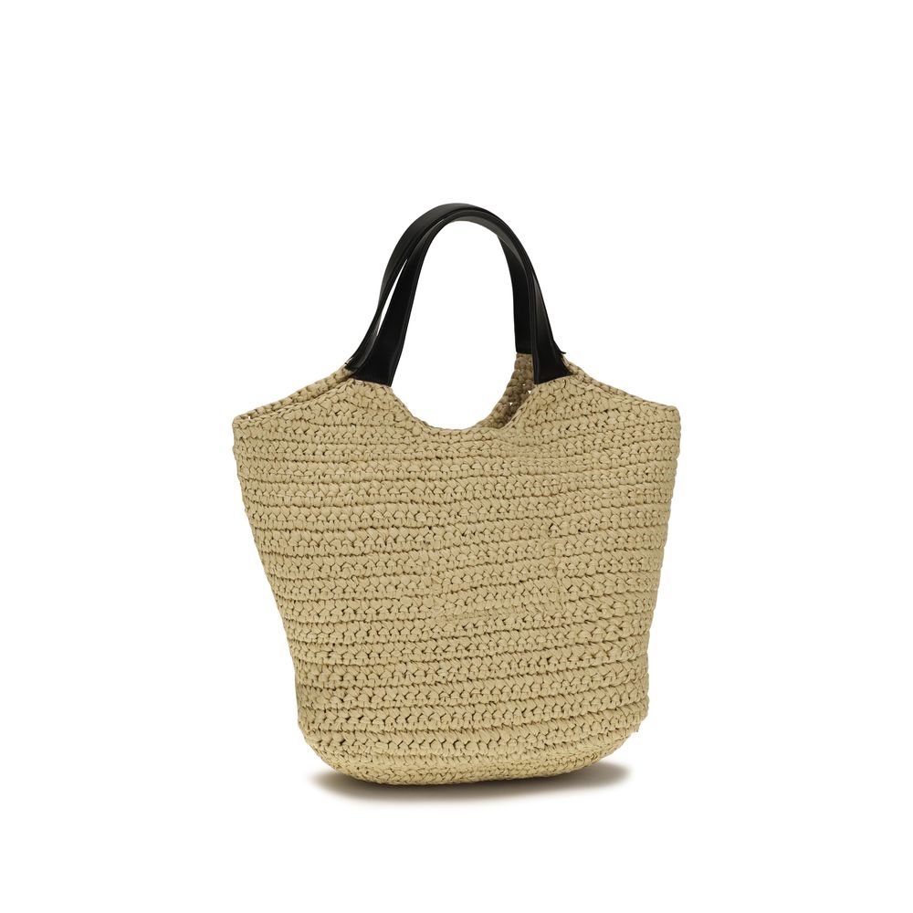 Balmain Beige Mini Crochet Tote Bag