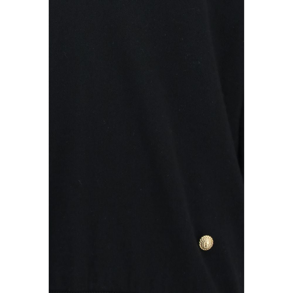 Balmain Black Wool V-Neck Sweater