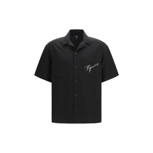 Represent Black Lyocell Pattern Shirt - Love and Kisses Resort Shirt