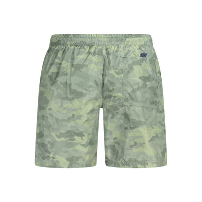 Norway 1963 Green Men's Swim Boxers with Fantasy Print
