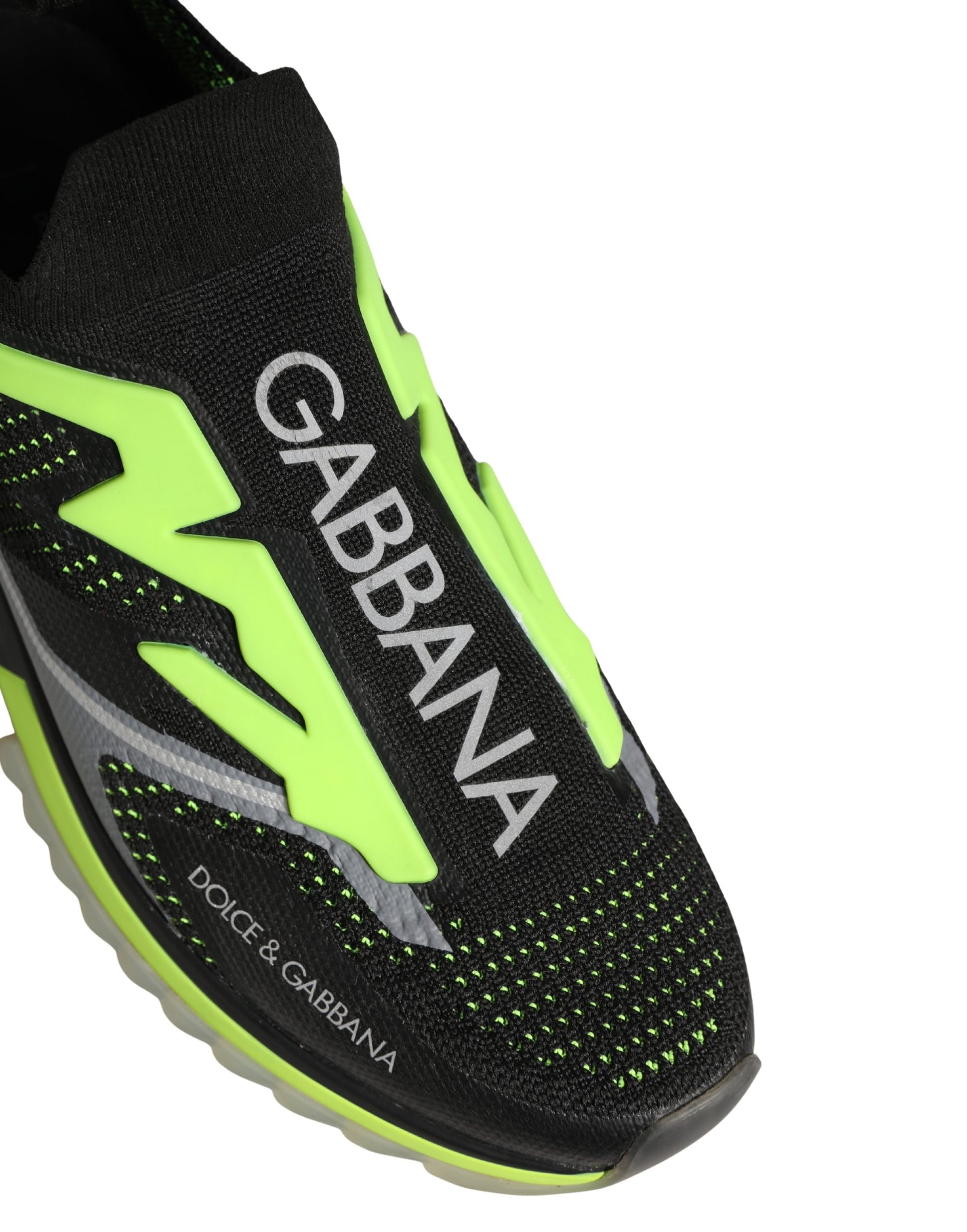 Dolce & Gabbana Black Green Sorrento Low Top Sneakers