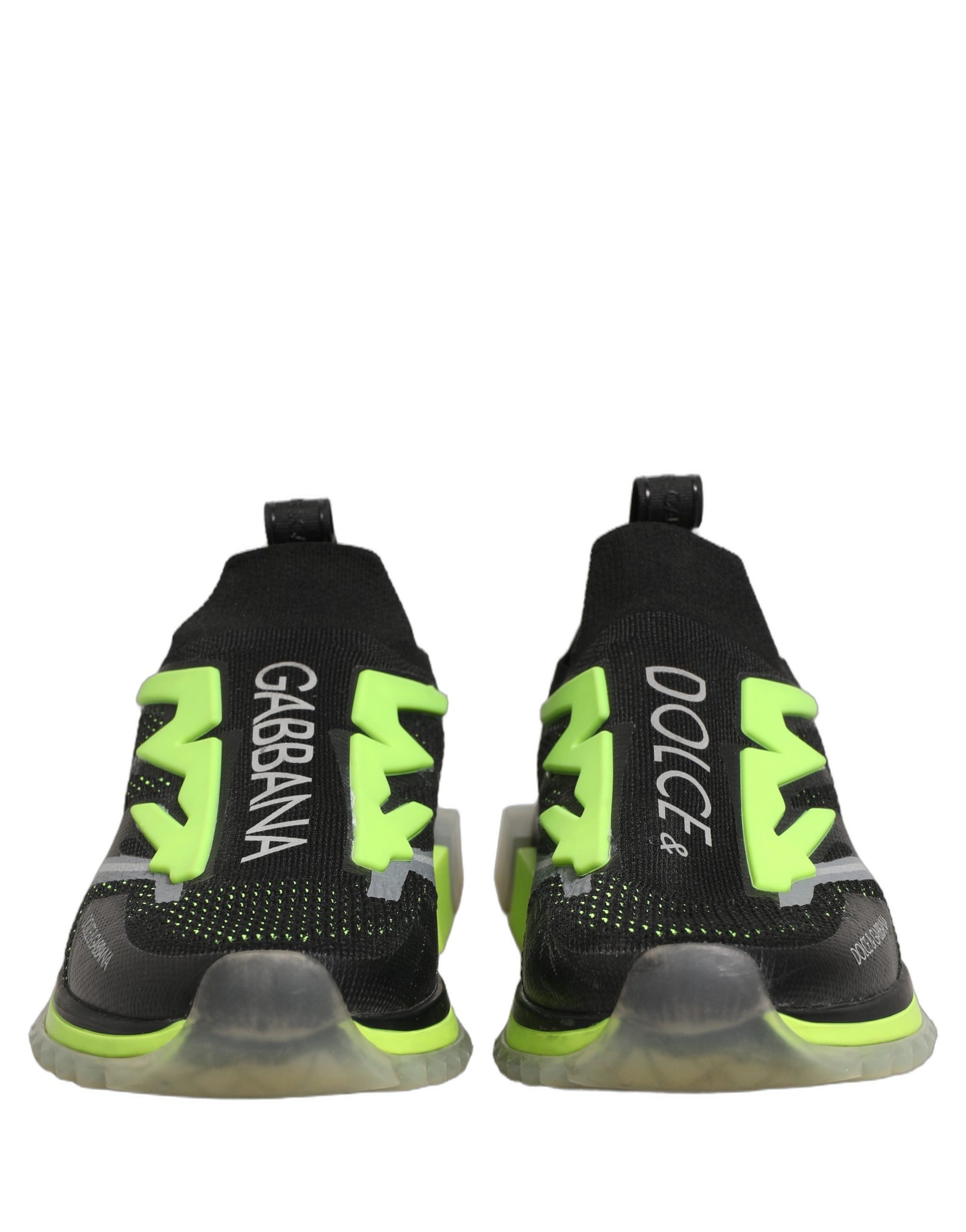 Dolce & Gabbana Black Green Sorrento Low Top Sneakers