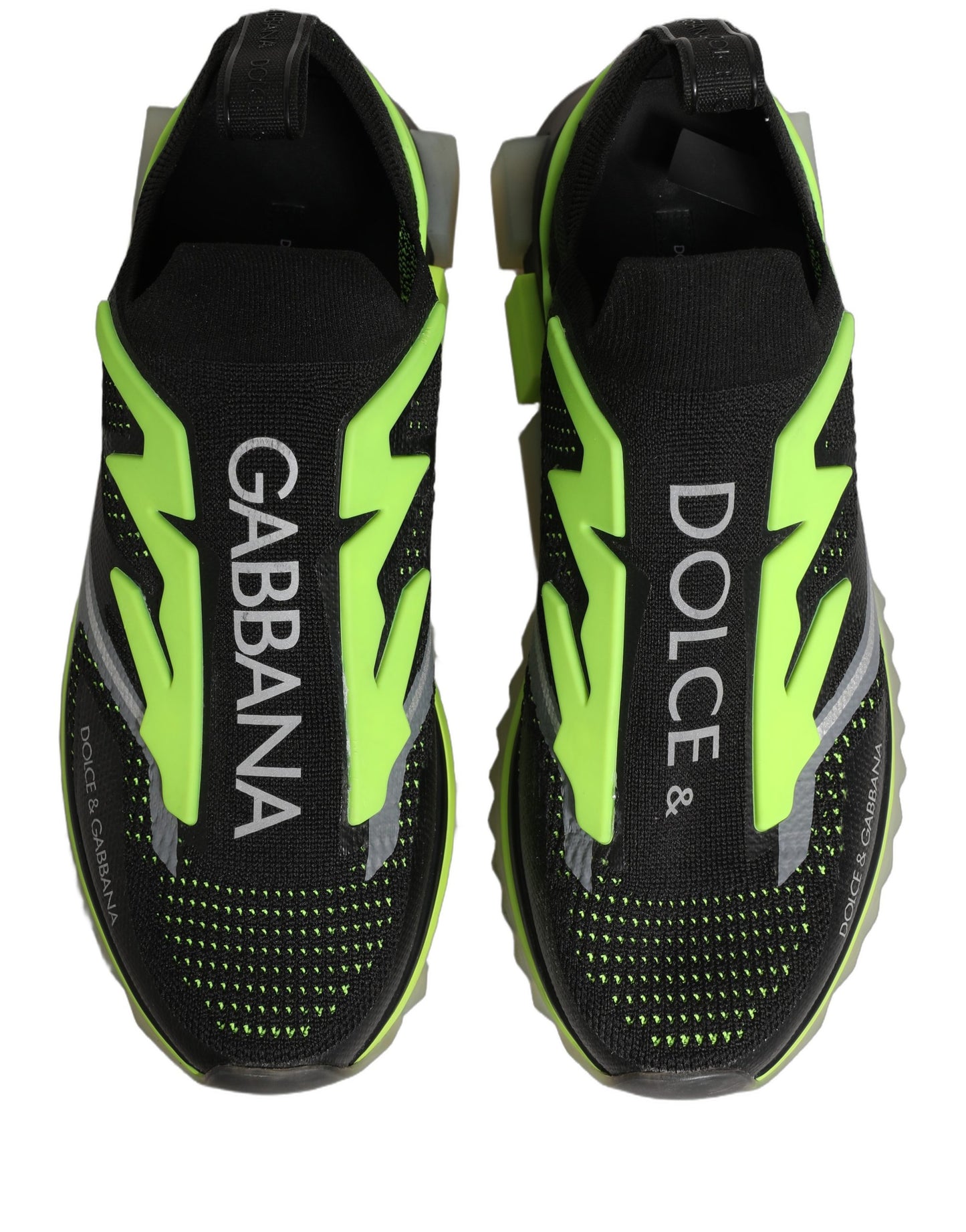 Dolce & Gabbana Black Green Sorrento Low Top Sneakers