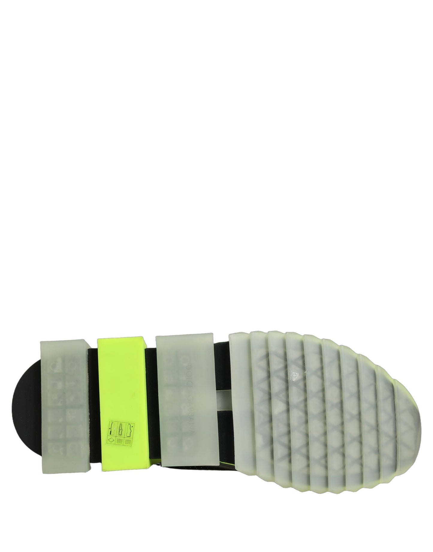 Dolce & Gabbana Black & Fluro Green Sorrento Low Top Sneakers