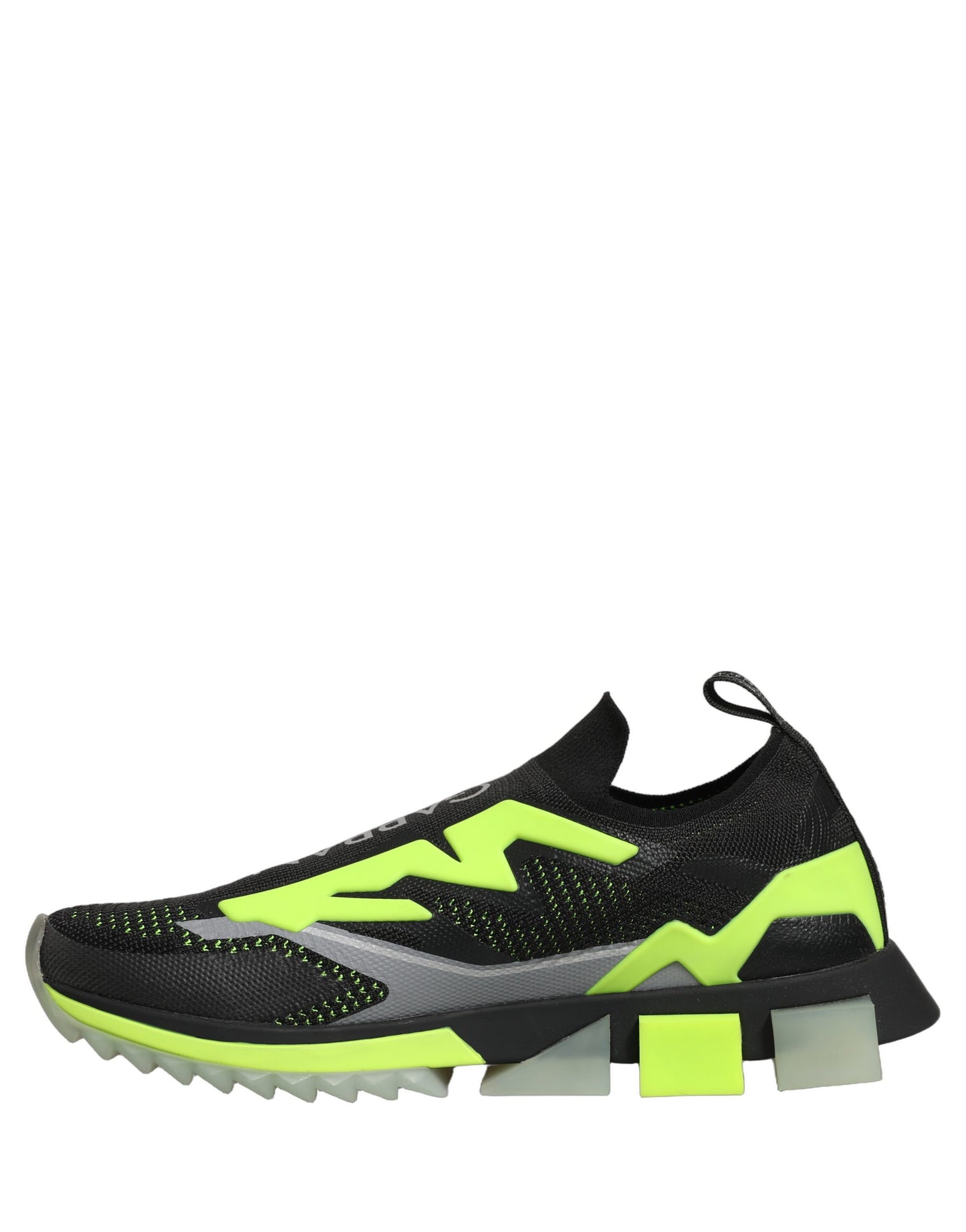 Dolce & Gabbana Black & Fluro Green Sorrento Low Top Sneakers