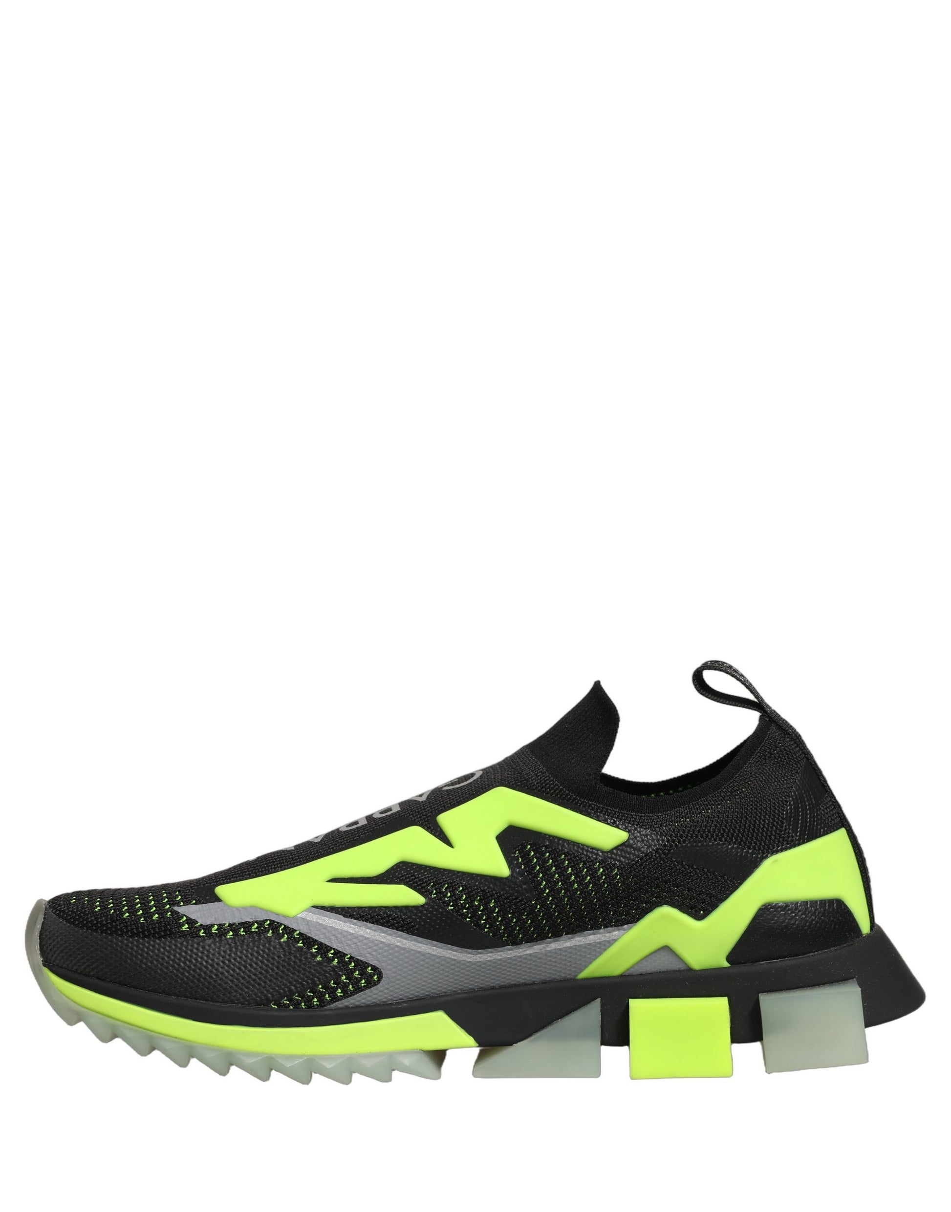 Dolce & Gabbana Black & Fluro Green Sorrento Low Top Sneakers