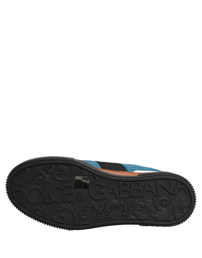 Dolce & Gabbana Multicolor Leather MIAMI Low Top Men Sneakers