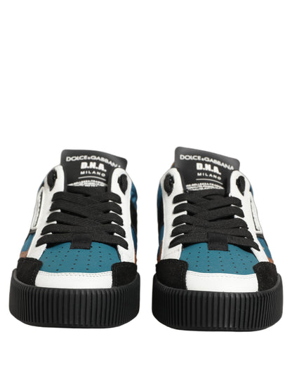 Dolce & Gabbana Multicolor Leather MIAMI Low Top Men Sneakers