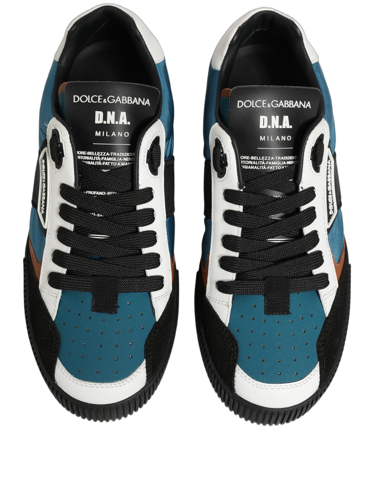 Dolce & Gabbana Multicolor Leather MIAMI Low Top Men Sneakers