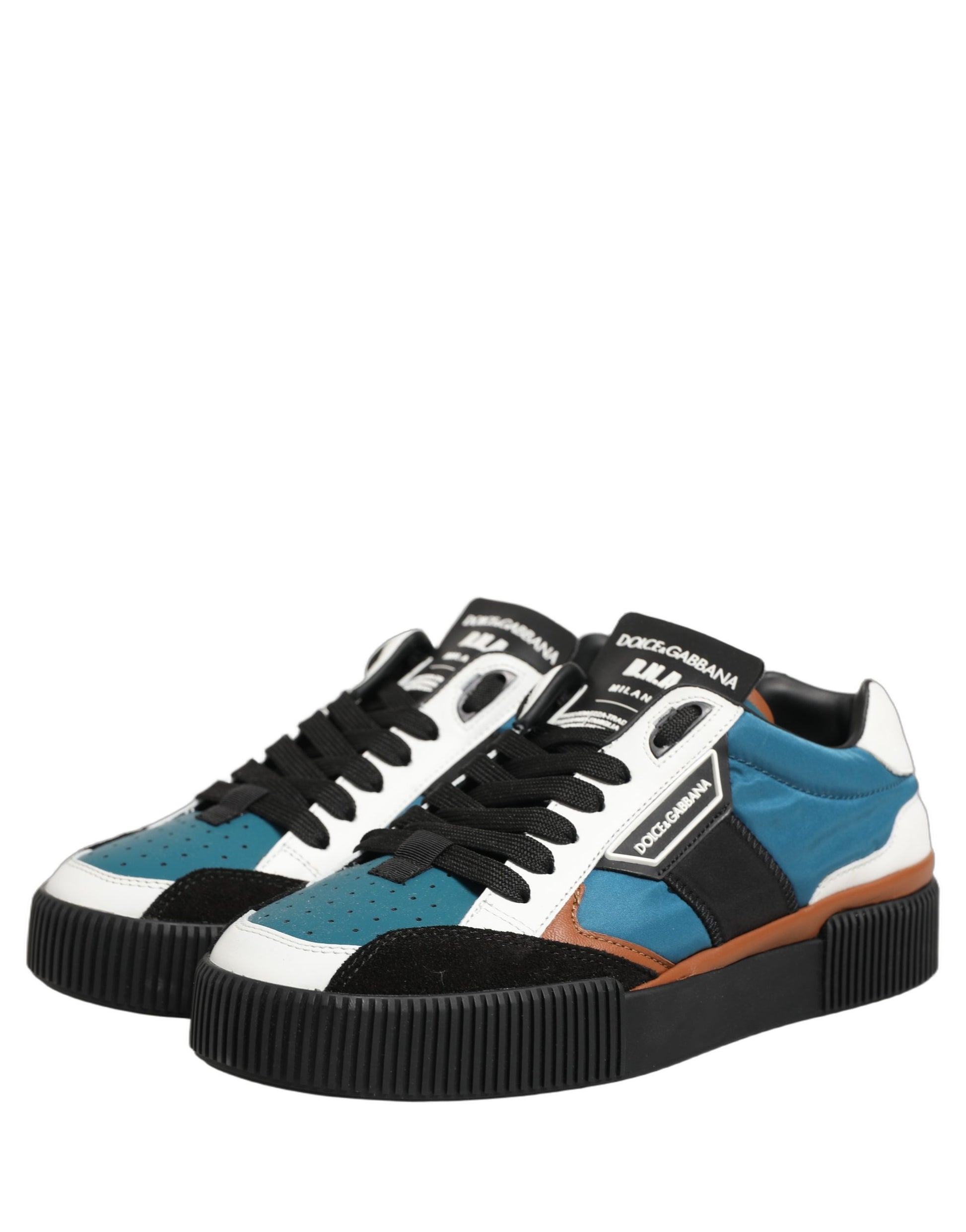 Dolce & Gabbana Multicolor Leather MIAMI Low Top Men Sneakers
