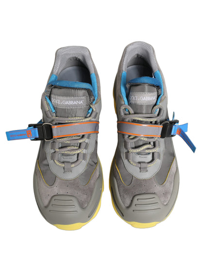 Dolce & Gabbana Gray Airmaster Panelled Low Top Men Sneakers