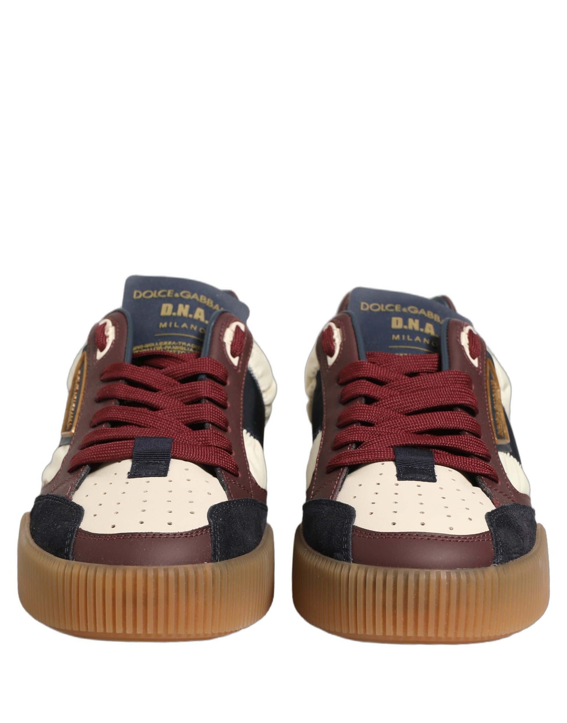 Dolce & Gabbana Multicolor Leather MIAMI Low Top Men's Sneakers