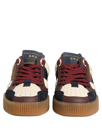 Dolce & Gabbana Multicolor Leather MIAMI Low Top Men's Sneakers