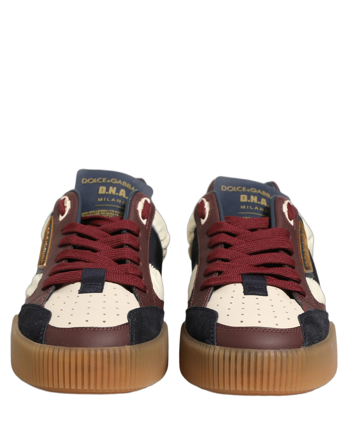 Dolce & Gabbana Multicolor Leather MIAMI Low Top Men's Sneakers