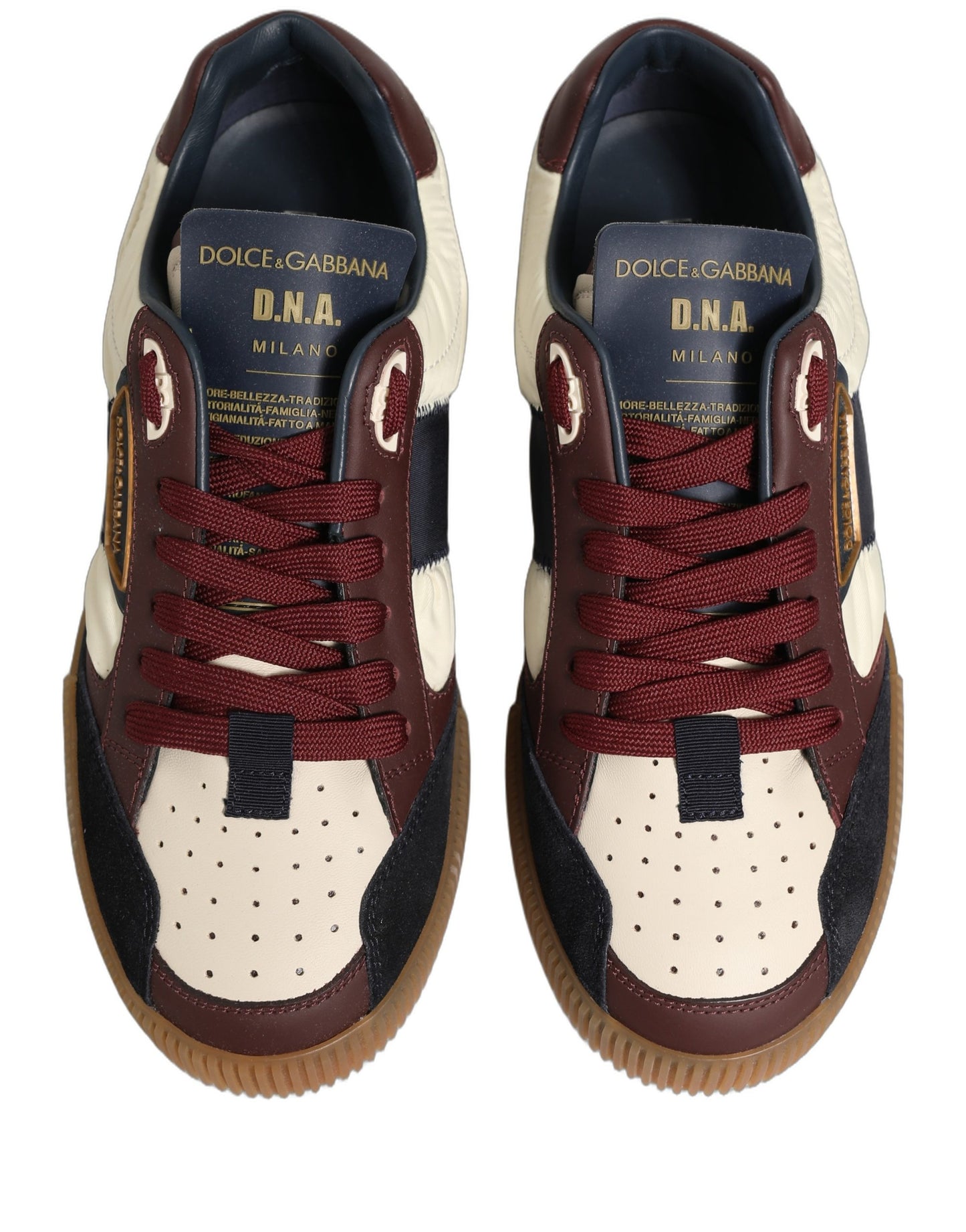 Dolce & Gabbana Multicolor Leather MIAMI Low Top Men's Sneakers