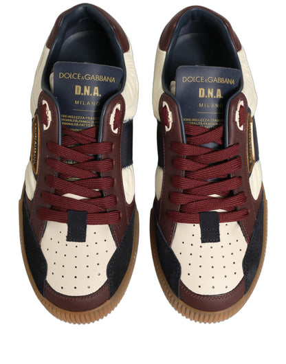 Dolce & Gabbana Multicolor Leather MIAMI Low Top Men's Sneakers