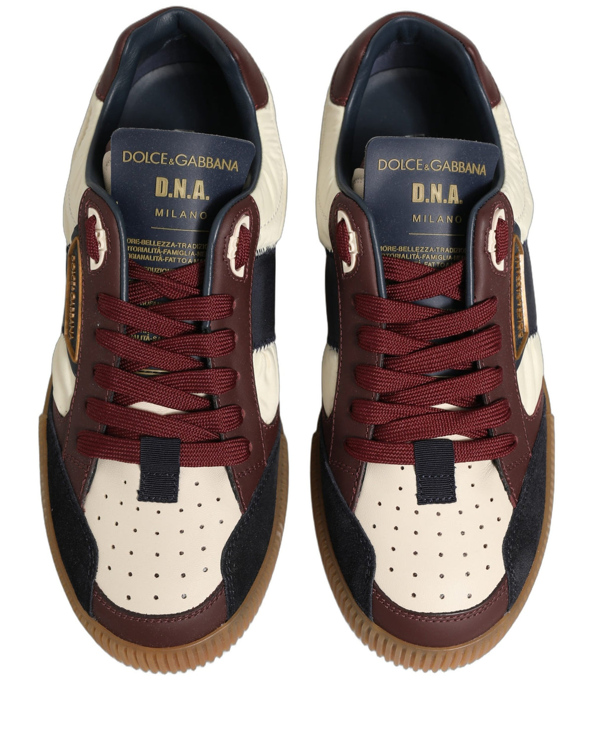 Dolce & Gabbana Multicolor Leather MIAMI Low Top Men's Sneakers
