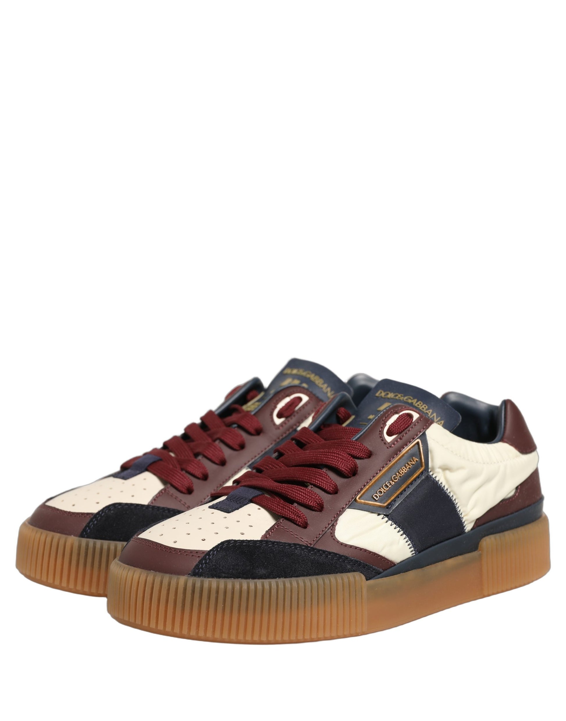 Dolce & Gabbana Multicolor Leather MIAMI Low Top Men's Sneakers