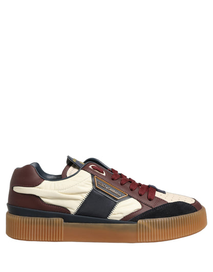 Dolce & Gabbana Multicolor Leather MIAMI Low Top Men's Sneakers